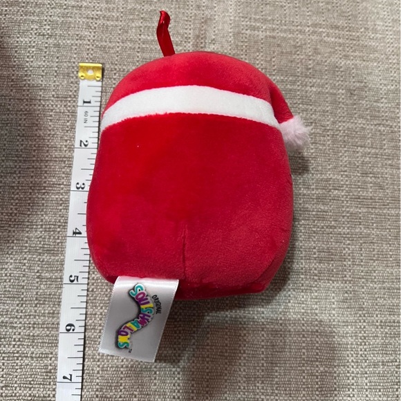 Squishmallow Santa Ornament Stuffed Holiday Christmas 5” Stuffy Like New - Picture 2 of 3